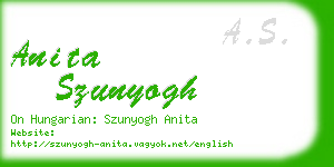 anita szunyogh business card